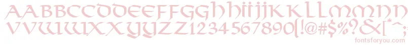 ValhallaNormal Font – Pink Fonts on White Background