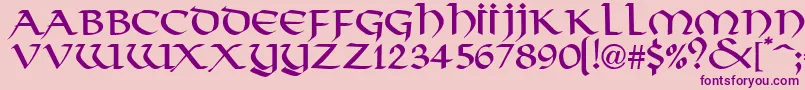 ValhallaNormal Font – Purple Fonts on Pink Background