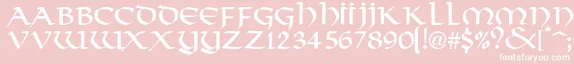 ValhallaNormal Font – White Fonts on Pink Background