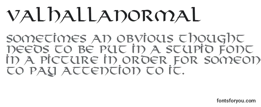 Überblick über die Schriftart ValhallaNormal