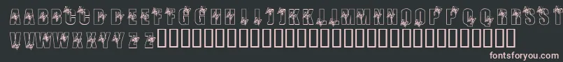 KrButterfly3 Font – Pink Fonts on Black Background