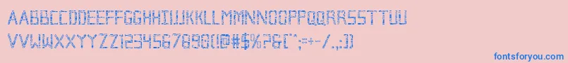 Brokencyborgcond Font – Blue Fonts on Pink Background