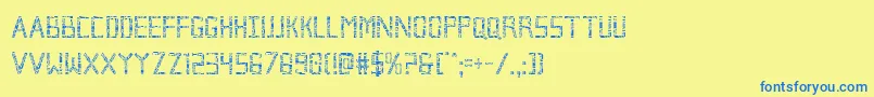 Lisätietoja Brokencyborgcond-fontista Brokencyborgcond-fontti – siniset fontit keltaisella taustalla