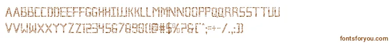 Шрифт Brokencyborgcond – коричневые шрифты на белом фоне