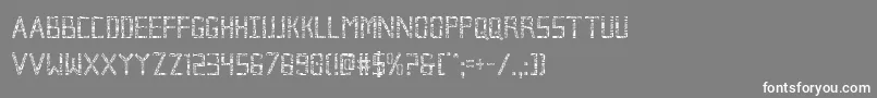 Подробнее о шрифте Brokencyborgcond Шрифт Brokencyborgcond – белые шрифты на сером фоне