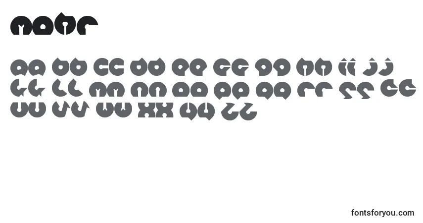 Шрифт Mohr – алфавит, цифры, специальные символы