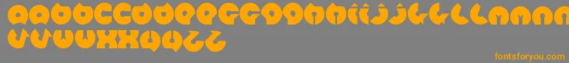 Mohr-Schriftart – Orangefarbene Schriften auf grauem Hintergrund
