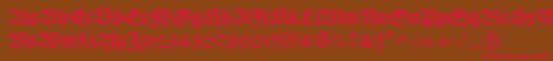 WilhelmklingsporgotischWd Font – Red Fonts on Brown Background