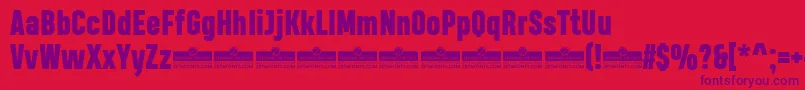 HeadingProHeavyTrial Font – Purple Fonts on Red Background