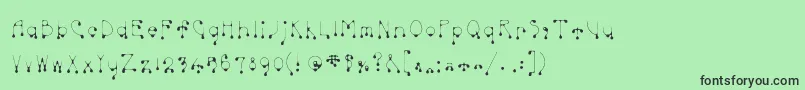 Saiba mais sobre a fonte Skinnydrip Fonte Skinnydrip – fontes pretas em um fundo verde