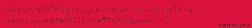 Skinnydrip Font – Black Fonts on Red Background