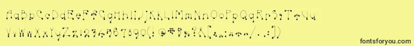 Skinnydrip Font – Black Fonts on Yellow Background