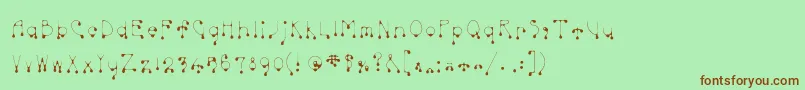 Skinnydrip Font – Brown Fonts on Green Background