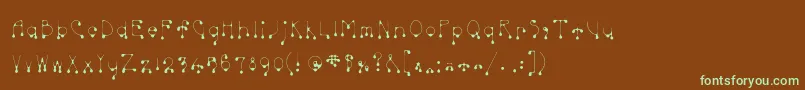 Skinnydrip Font – Green Fonts on Brown Background