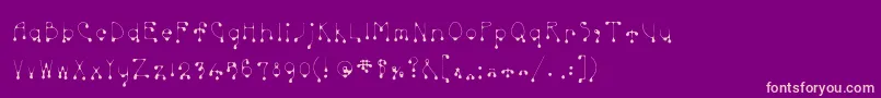 Skinnydrip Font – Pink Fonts on Purple Background