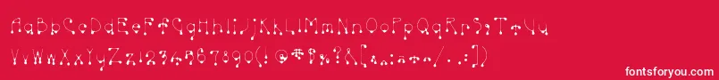 Skinnydrip Font – White Fonts on Red Background