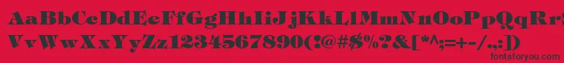 TiffHeavyukraineLight Font – Black Fonts on Red Background