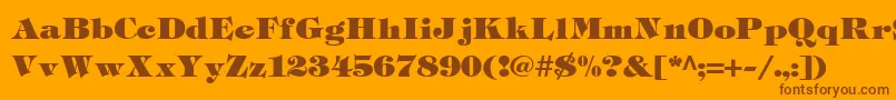 TiffHeavyukraineLight Font – Brown Fonts on Orange Background