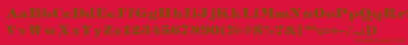 TiffHeavyukraineLight Font – Brown Fonts on Red Background