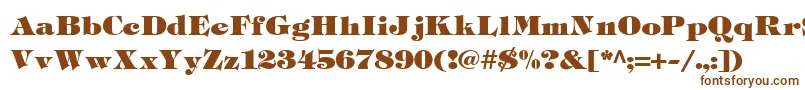 TiffHeavyukraineLight Font – Brown Fonts on White Background