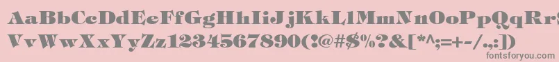 TiffHeavyukraineLight Font – Gray Fonts on Pink Background