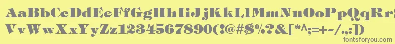 TiffHeavyukraineLight Font – Gray Fonts on Yellow Background