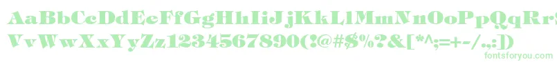 TiffHeavyukraineLight Font – Green Fonts on White Background