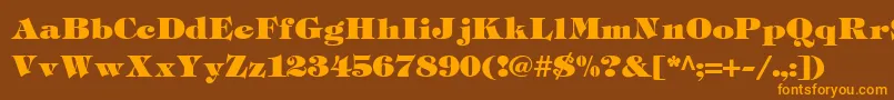 TiffHeavyukraineLight Font – Orange Fonts on Brown Background