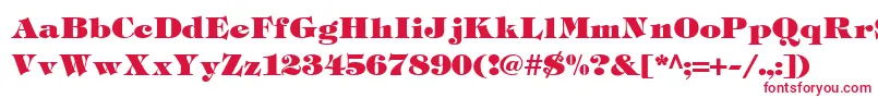 TiffHeavyukraineLight Font – Red Fonts on White Background