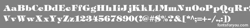 フォントTiffHeavyukraineLight – 灰色の背景に白い文字