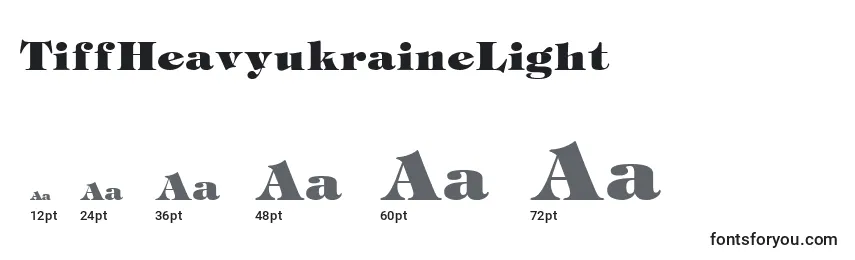Размеры шрифта TiffHeavyukraineLight