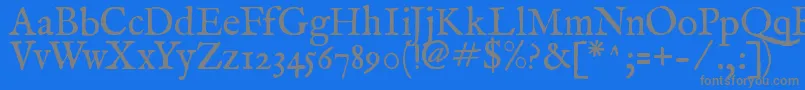 fuente Feenrm2 – Fuentes Grises Sobre Fondo Azul