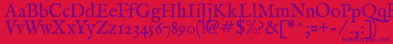 Feenrm2 Font – Purple Fonts on Red Background