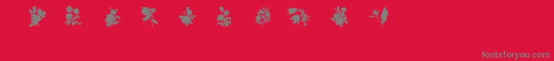 Fonte SubiktotwoBeta – fontes cinzas em um fundo vermelho