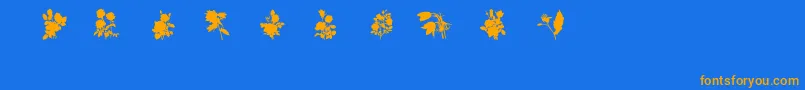 SubiktotwoBeta Font – Orange Fonts on Blue Background