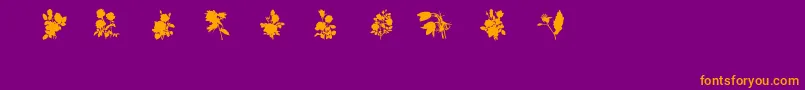 SubiktotwoBeta Font – Orange Fonts on Purple Background