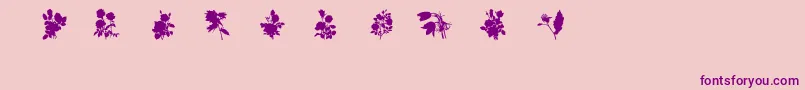 SubiktotwoBeta-fontti – violetit fontit vaaleanpunaisella taustalla