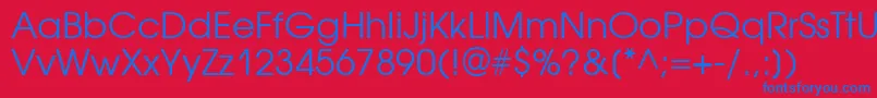 Avantgardegothicitt Font – Blue Fonts on Red Background