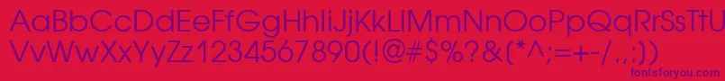 Avantgardegothicitt Font – Purple Fonts on Red Background