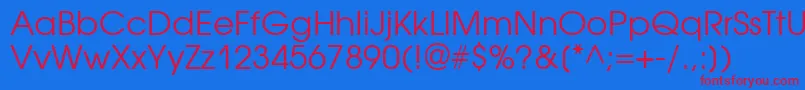 Avantgardegothicitt Font – Red Fonts on Blue Background