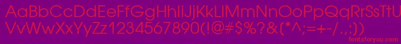 Avantgardegothicitt Font – Red Fonts on Purple Background