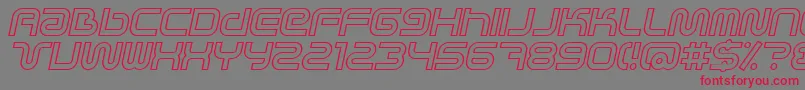SciFiedXOutlineItalic Font – Red Fonts on Gray Background