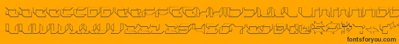 PluranonStroke Font – Black Fonts on Orange Background