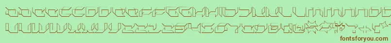 PluranonStroke-Schriftart – Braune Schriften auf grünem Hintergrund