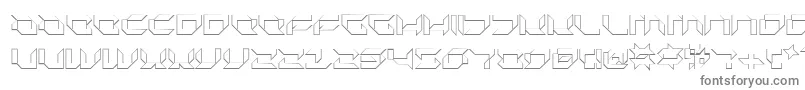 PluranonStroke-fontti – harmaat kirjasimet valkoisella taustalla