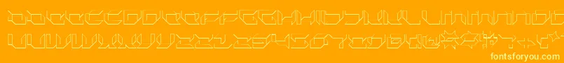 fuente PluranonStroke – Fuentes Amarillas Sobre Fondo Naranja