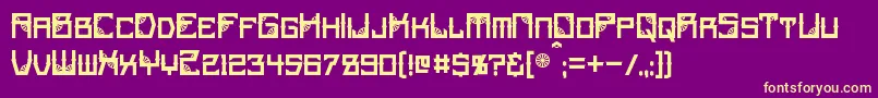 Steamwheel Font – Yellow Fonts on Purple Background