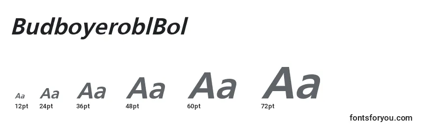 BudboyeroblBol Font Sizes