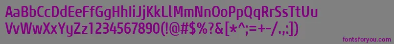 Шрифт CoreSansM57CnMedium – фиолетовые шрифты на сером фоне