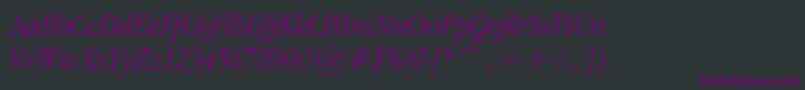 AppleGaramondLightItalic Font – Purple Fonts on Black Background